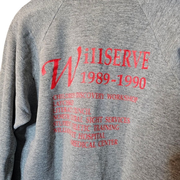 Vintage 1989 Willserve Heavyweight Crewneck Sweatshirt - Made in USA - Retro - Picture 6 of 6